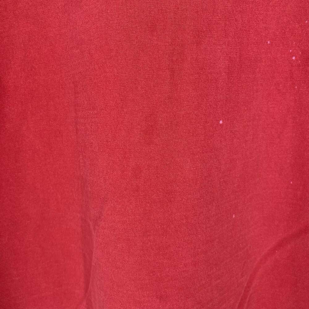 Vintage 90's Y2K Guess Jeans Embroidered Flag Red Tee Made USA Cotton Size XL - Picture 4 of 8